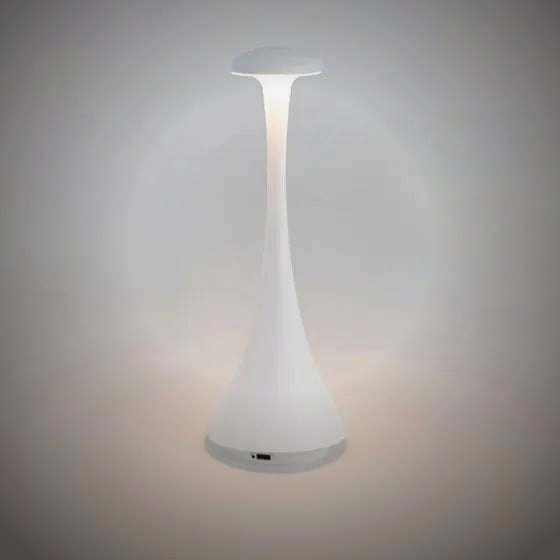 Pip lamp in white, lit