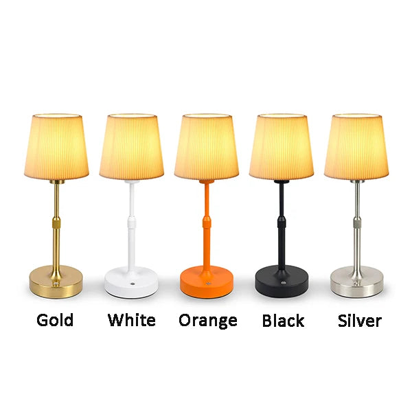 Linden cordless lamp with bell shades in five base colors
