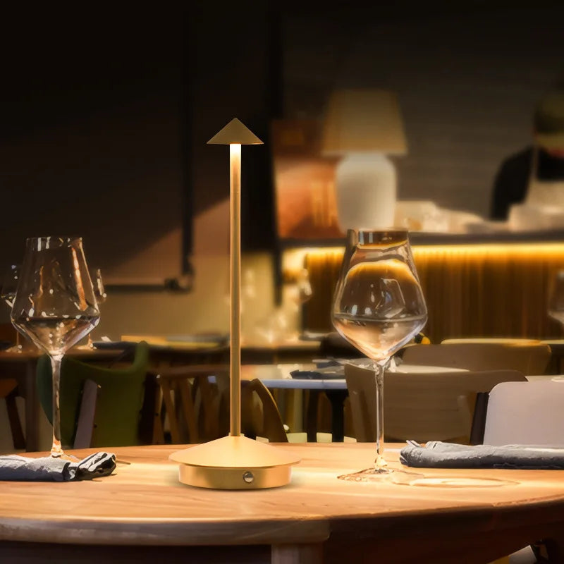 Cordless Table Lamp | 3-Color Rechargeable LED, Touch Sensor | For Bedside, Bar & Dining