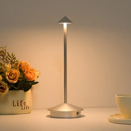 Cordless Table Lamp | 3-Color Rechargeable LED, Touch Sensor | For Bedside, Bar & Dining