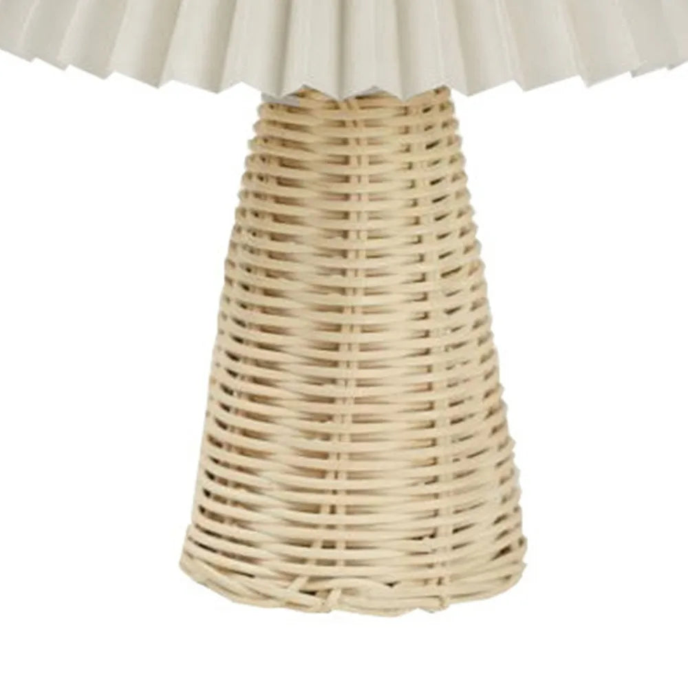 Senna Rattan Pleated Table Lamp