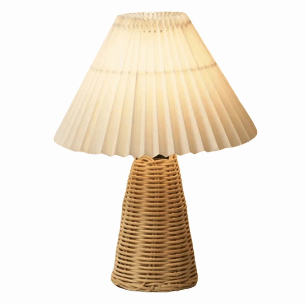 Senna Rattan Pleated Table Lamp