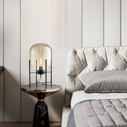 Astrid Smoked Glass Table Lamp