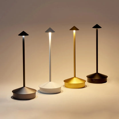 Cordless Table Lamp | 3-Color Rechargeable LED, Touch Sensor | For Bedside, Bar & Dining