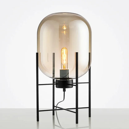Astrid Smoked Glass Table Lamp