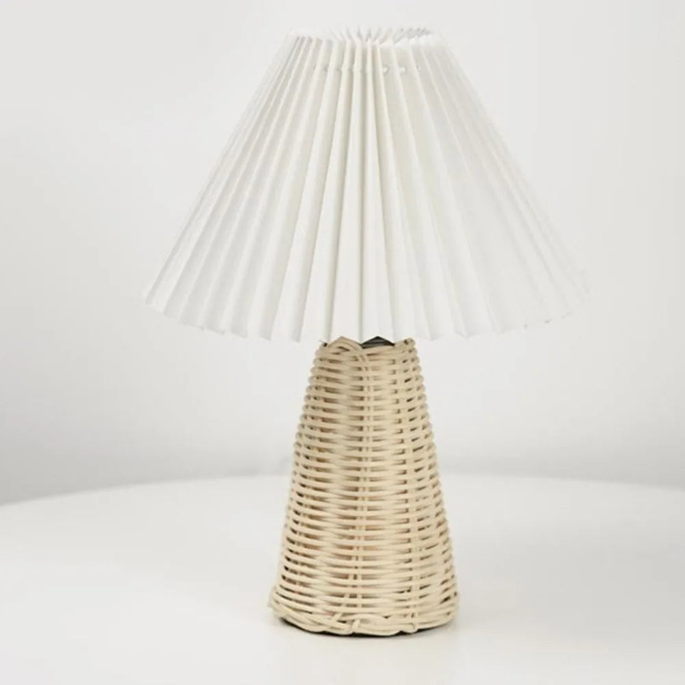 Senna Rattan Pleated Table Lamp
