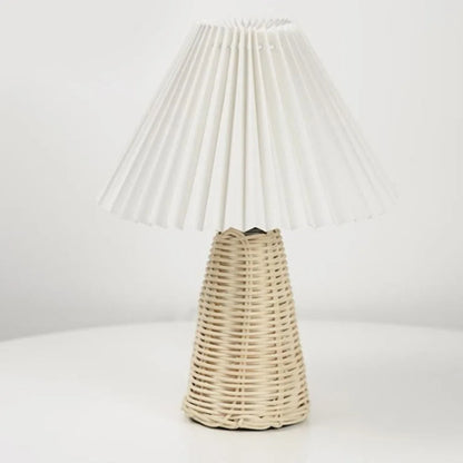 Senna Rattan Pleated Table Lamp