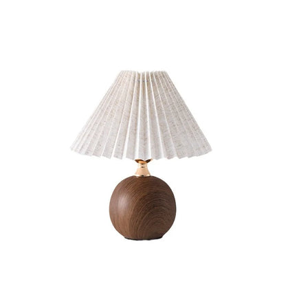 Eira Wood Pleated Table Lamp