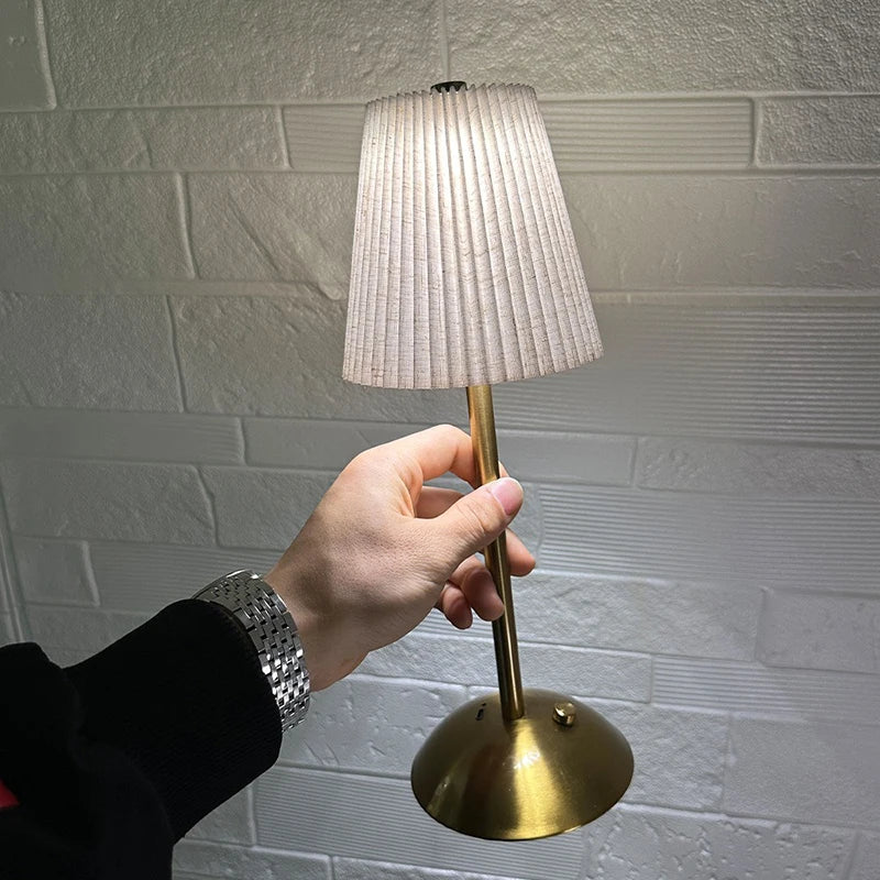 Rumi Pleated Cordless Table Lamp