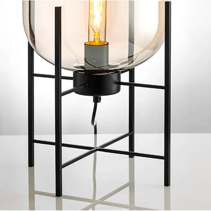 Astrid Smoked Glass Table Lamp