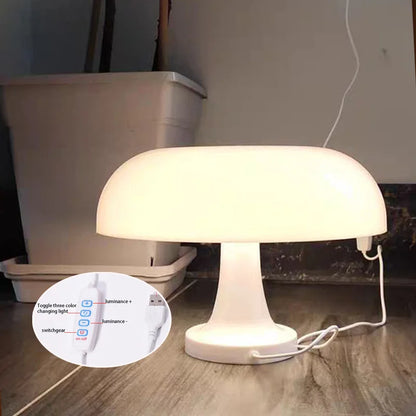 Designer Mushroom Table Lamp | Minimalist Dimmable LED, Scandinavian Style | For Bedside, Desk & Living Spaces
