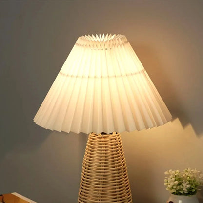 Senna Rattan Pleated Table Lamp