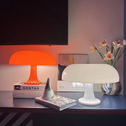 Designer Mushroom Table Lamp | Minimalist Dimmable LED, Scandinavian Style | For Bedside, Desk & Living Spaces
