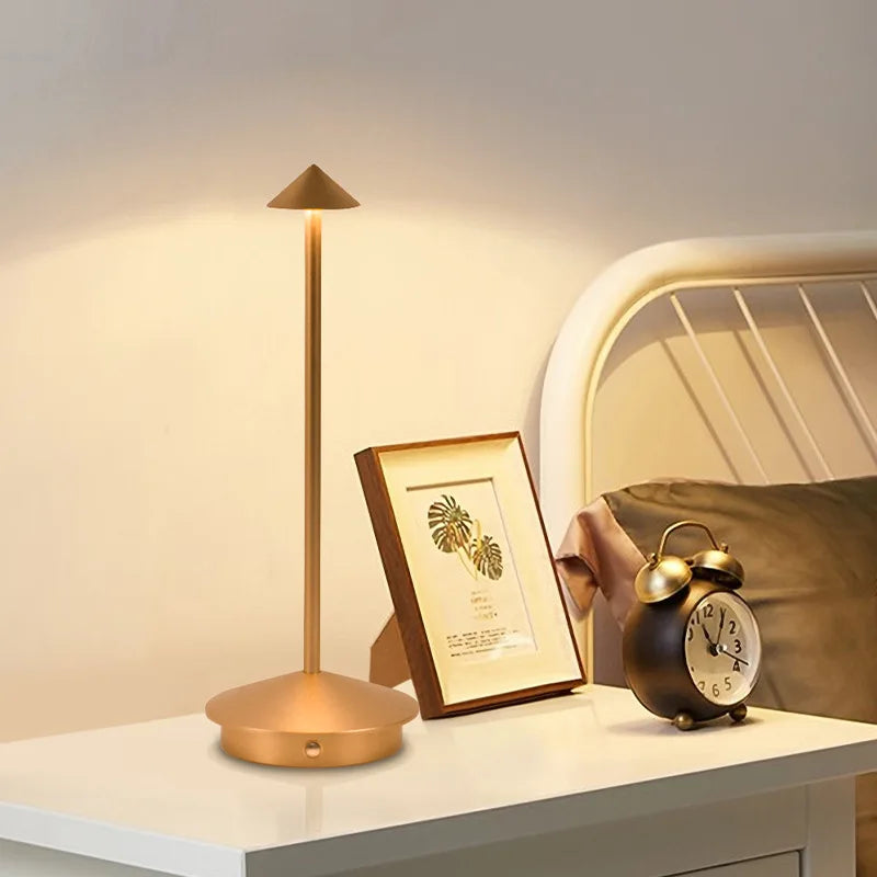 Cordless Table Lamp | 3-Color Rechargeable LED, Touch Sensor | For Bedside, Bar & Dining