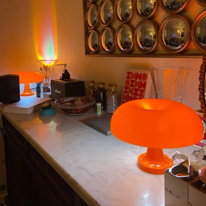 Designer Mushroom Table Lamp | Minimalist Dimmable LED, Scandinavian Style | For Bedside, Desk & Living Spaces