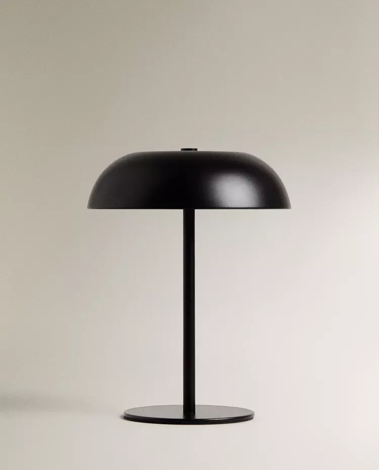 Brushed Brass Dome Table Lamp | Cordless Rechargeable LED, 3-Color Touch Dimmer | For Bedside, Bar & Dining