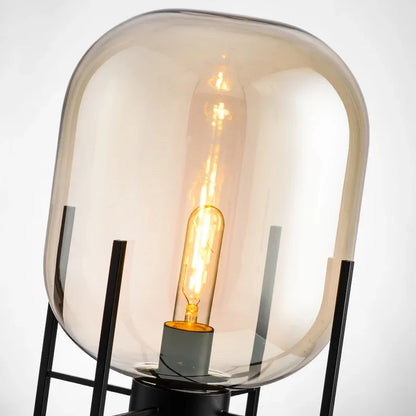 Astrid Smoked Glass Table Lamp