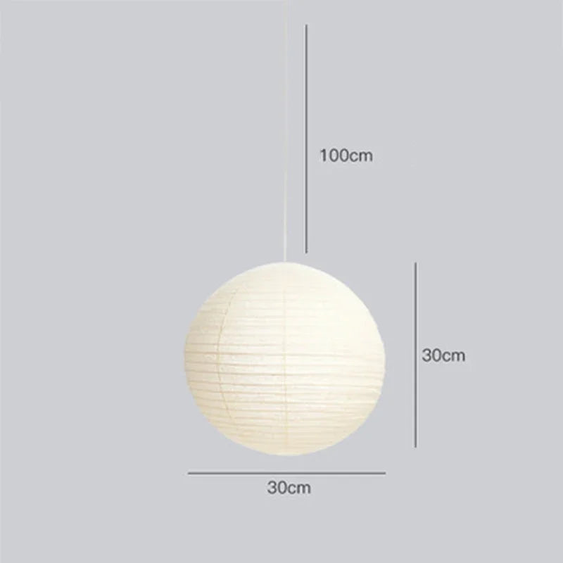 Rice Paper Pendant Light — Japanese Lantern Shade, Two Sizes — Lumae
