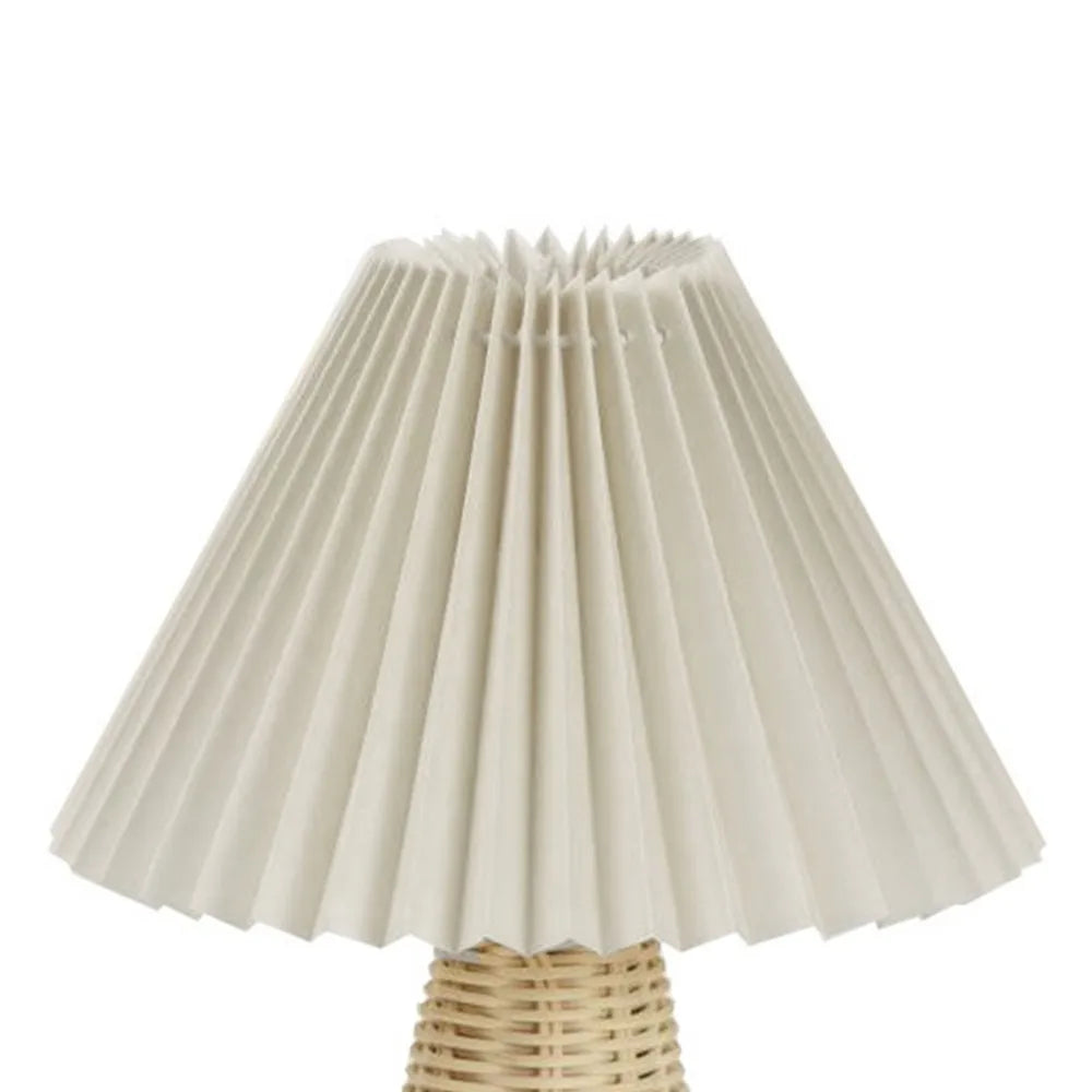 Senna Rattan Pleated Table Lamp