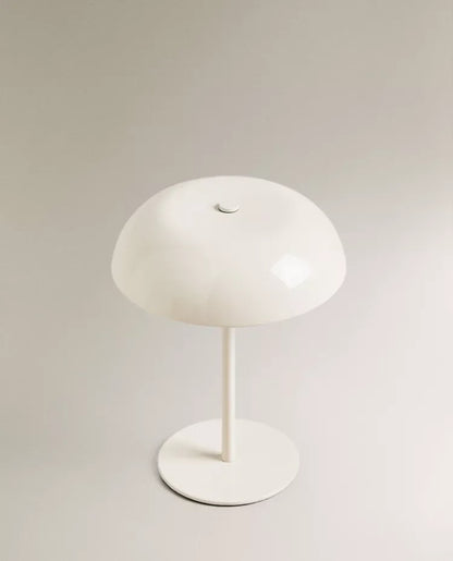 Brushed Brass Dome Table Lamp | Cordless Rechargeable LED, 3-Color Touch Dimmer | For Bedside, Bar & Dining
