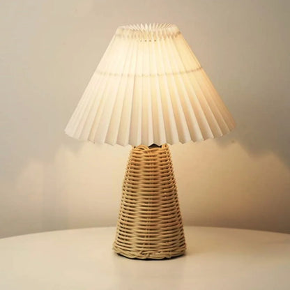 Senna Rattan Pleated Table Lamp
