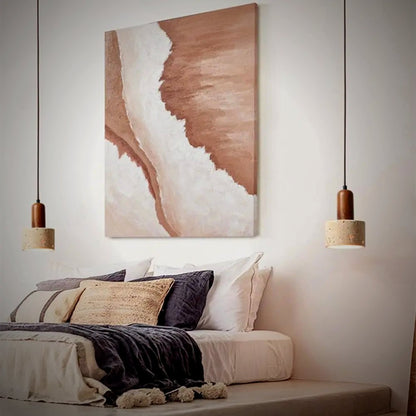 Sena travertine pendant in a setting