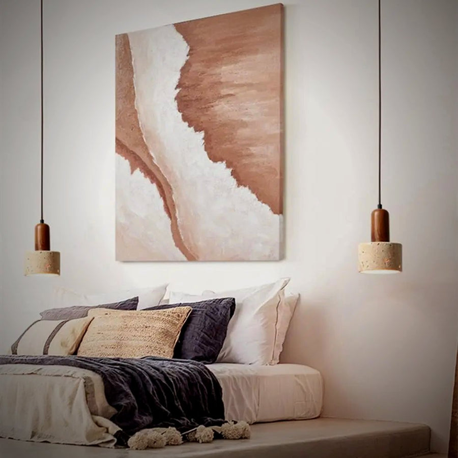 Sena travertine pendant in a setting