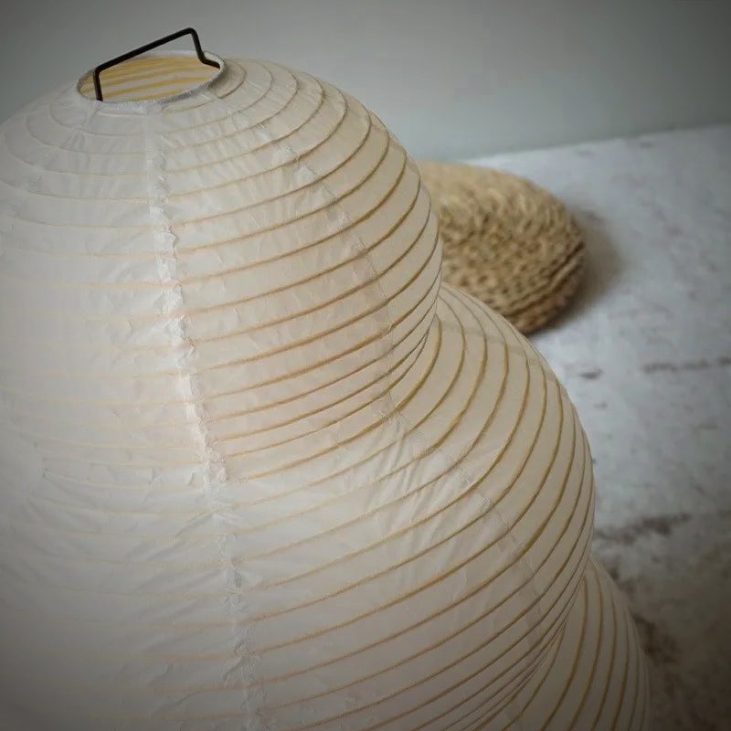Rice-paper texture detail of the Mochi lamp shade