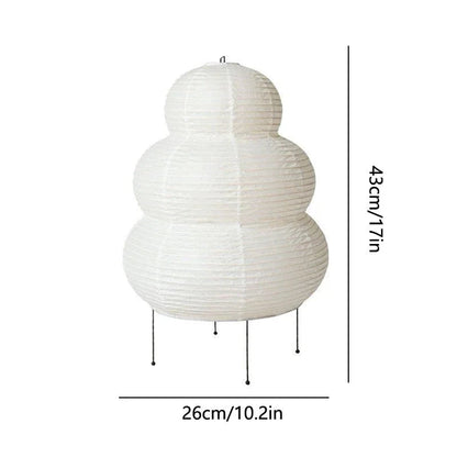 Mochi lamp dimensions: 43 cm tall, 26 cm wide