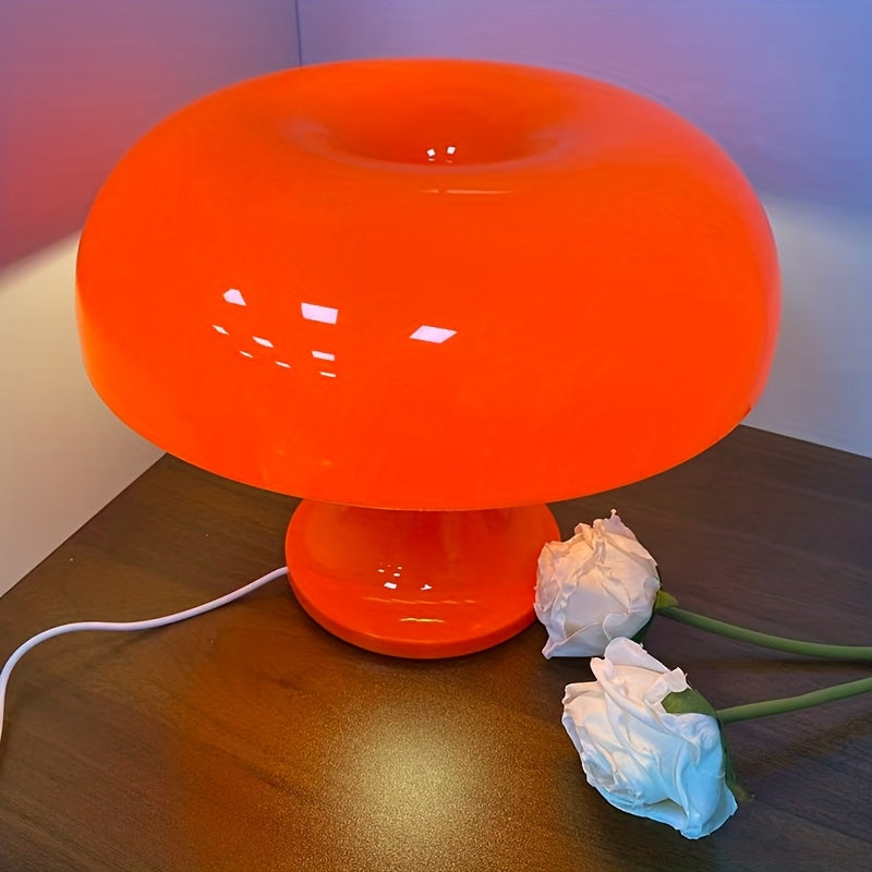 Oslo molded acrylic dome lamp in fluorescent orange, part of The Amber Pair