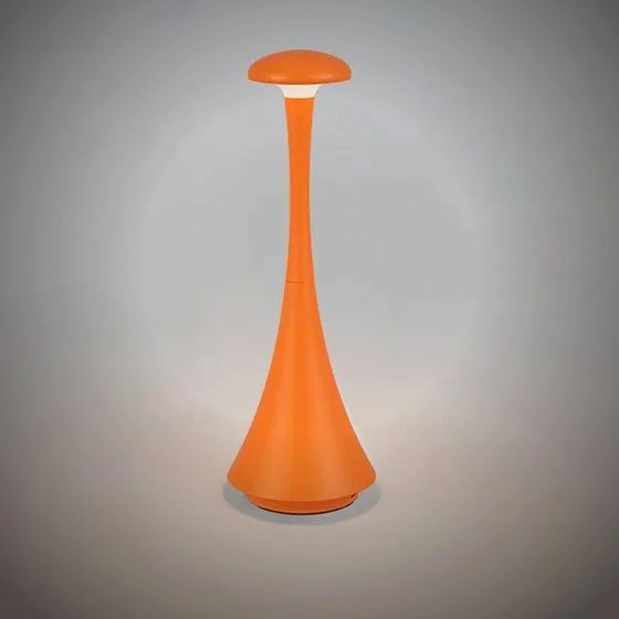Pip lamp in orange, lit
